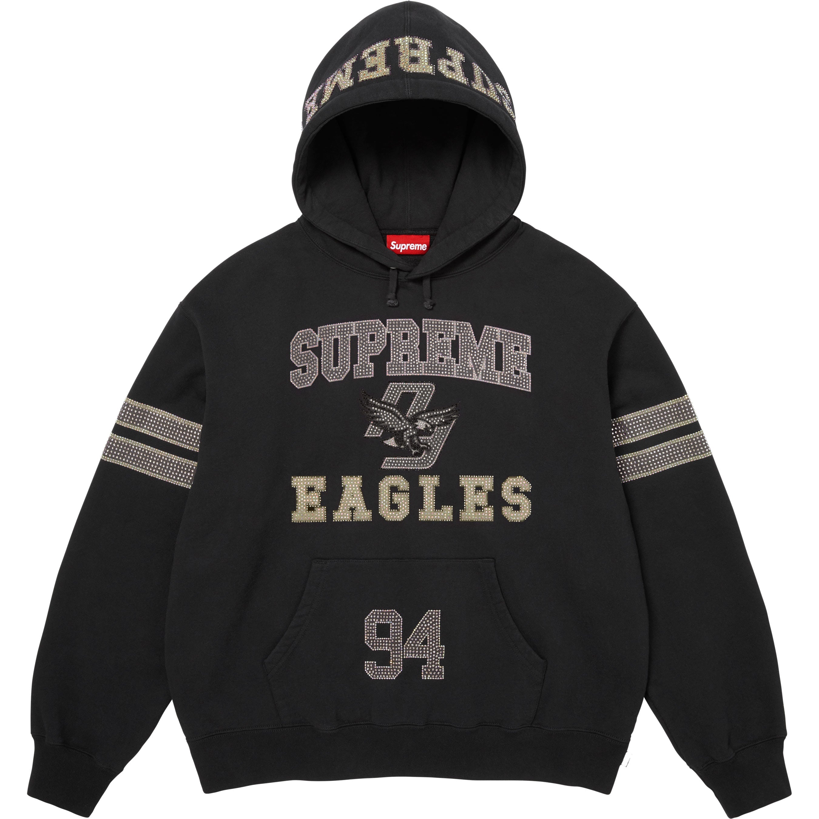Rhinestone Eagle Hooded Sweatshirt view 6
